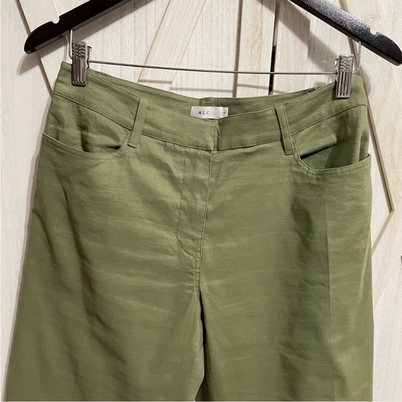 A.L.C Teddy Straight Leg Kick Cropped Pant‎ Sage Size 4 - Picture 6 of 9